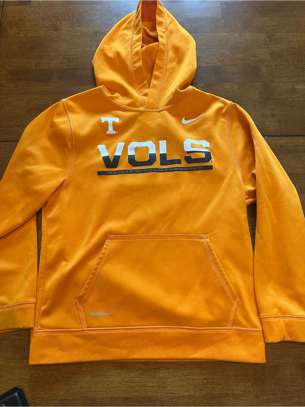 Nike Orange VOLS Pullover Hoodie with White and Black Accents